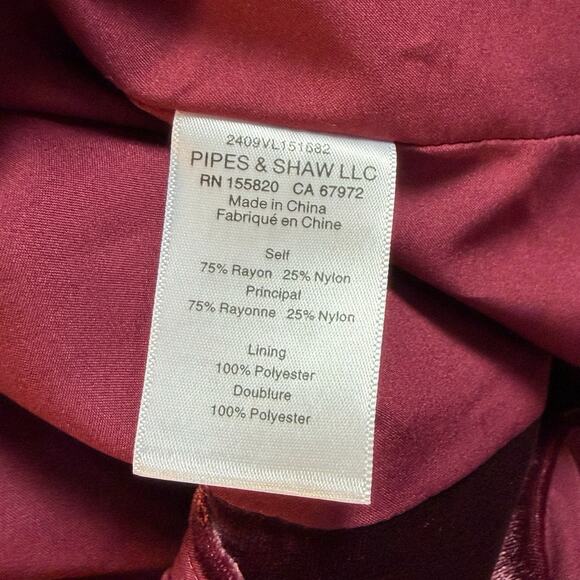 VERONICA BEARD ELETTE VELVET BLAZER LUXURY DOUBLE BREASTED BURGUNDY WINE SIZE 10 - Picture 6 of 8
